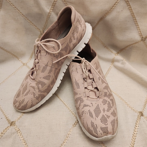 Cole Haan ZeroGrand Stitchlite Oxford Sneakers Women's 8B Blush Pink Perforated - Picture 1 of 6